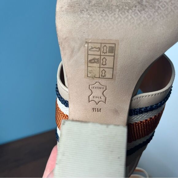 TORY BURCH Dulce De Leche Jessa Block Heel Sandals Miller Minnie Sz. 11 - Picture 11 of 13